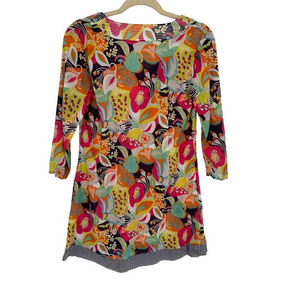 Boden Paisley Mini Dress Multicolor Orange 3/4 Sleeves Twee Bohemian Summer 2 - Picture 2 of 9